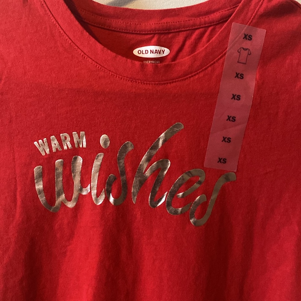 Christmas T shirt. Sz xs and Waffle knit long sleeve Xmas shirt Sz XS